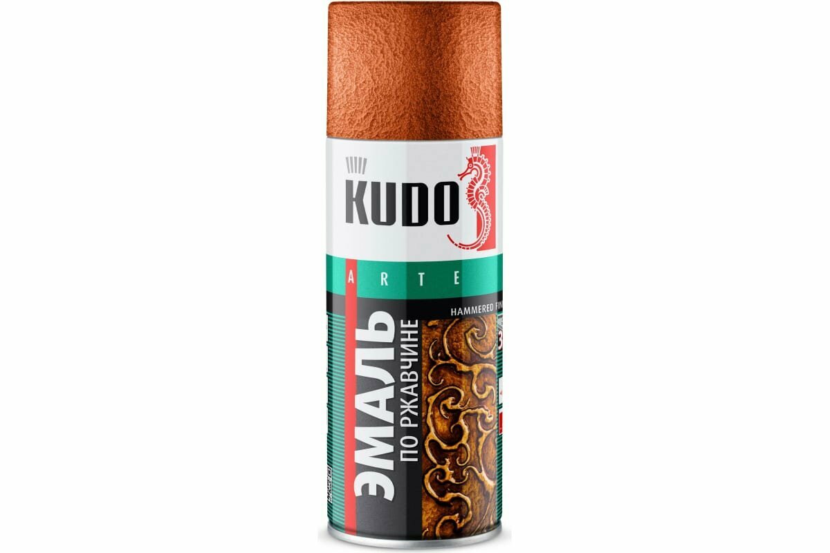 Эмаль молотковая по ржавчине (медная) KUDO 520мл. KU-3007 KUDO KU-3007 | цена за 1 шт