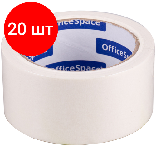 Комплект 20 шт, Клейкая лента малярная OfficeSpace, 48мм*24м, ШК