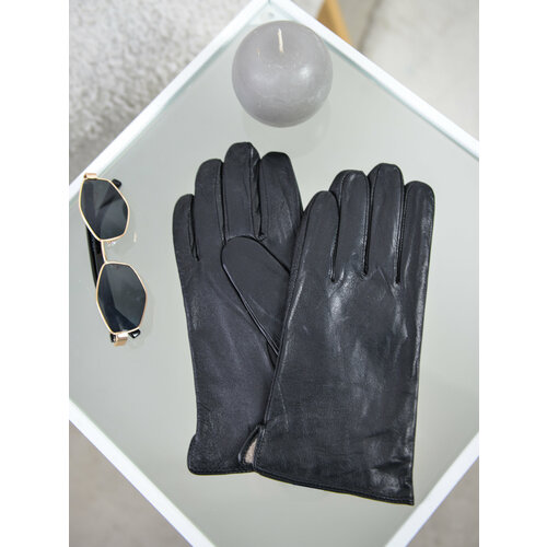 Перчатки мужские кожаные MFK, цвет: черный, р: 11,5