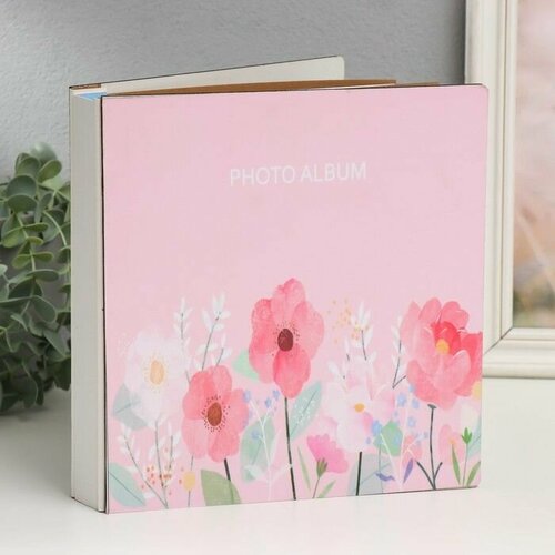 Фотоальбом на 100 фото 10х15 см Розовые цветы 22х4х23 см 1913₽