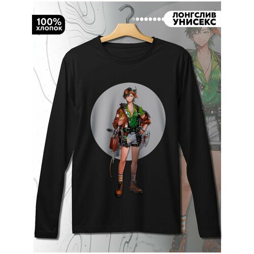 фото Лонгслив hypnotica, размер l, черный