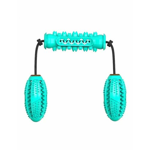 Игрушка для собак Гантель с 2-я мячами Регби 55 см 1750₽