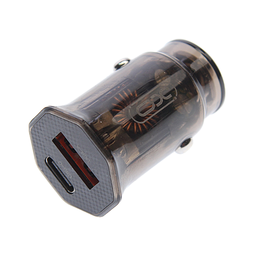 Устройство зарядное в прикуриватель 1USB + 1 Type C 12V XO