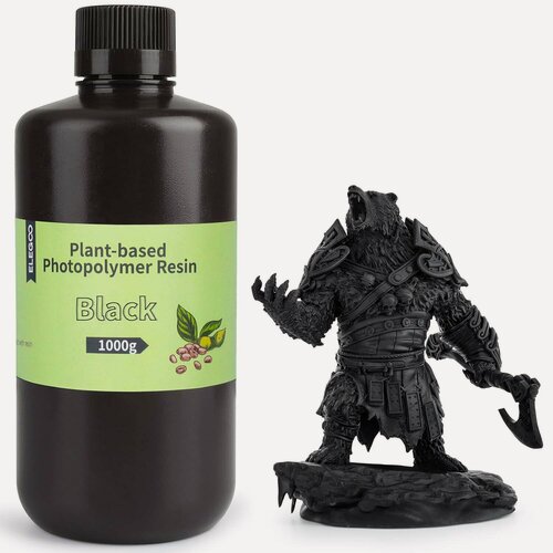 Изображение товара Фотополимерная смола Elegoo Plant-Based Resin, черная 1 л.