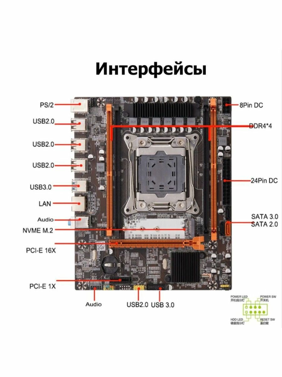 Комплект 12ядер/24потока (материнская плата x99 +xeon e5 2670v3+ddr4 32gb)