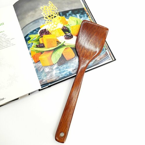 лопатка кулинарная marmiton для блинов оладий омлета Деревянная лопатка из натурального дерева 29,5см