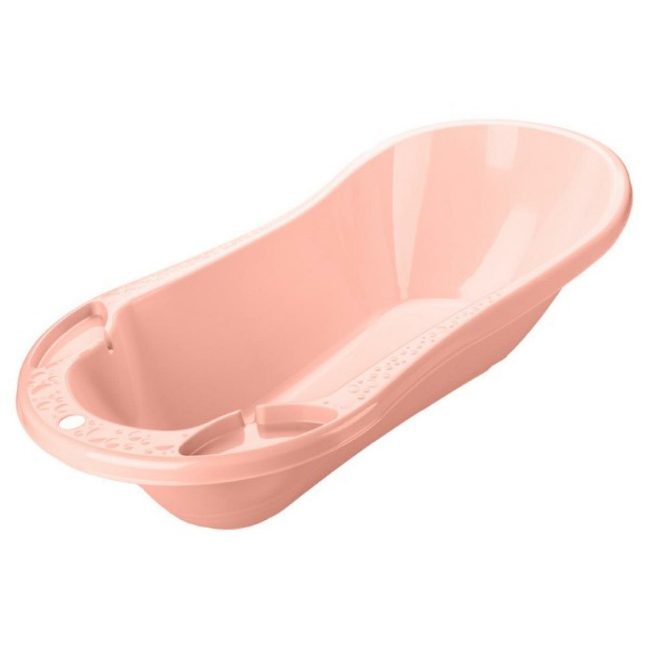 Ванна детская с клапаном для слива воды 46л, цвет: светло-розовый, 100x49x30,5 см