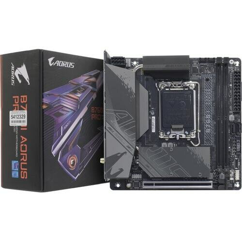 Материнская плата mini-ITX GIGABYTE (LGA1700, B760, 2*DDR4 (5333), 4*SATA 6G RAID, 2*M.2, PCIE, 2.5Glan, WiFi, BT, HDMI, DP, USB Type- - фото №4