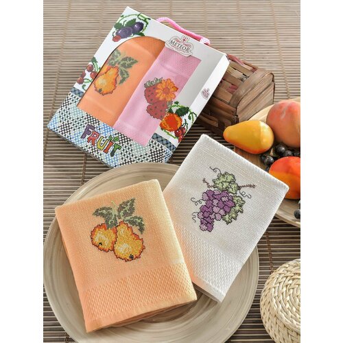 Салфетки METEOR вафельные в коробке 40*60 (2 шт.) KANAVİÇE MEYVELI