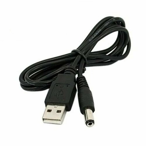 Кабель питания USB - DC 5.5 х 2.5 мм, 1 м, черный, 1 шт кабель mikrotik smasma 1 м 1 шт черный