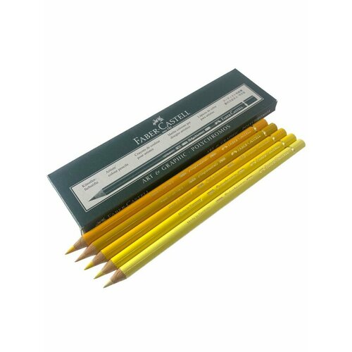 Карандаш № 102.106.107.108.184 Жёлтые светлые, комплект 5 штук, Polychromos