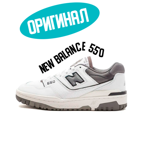 Кроссовки New Balance 550, полнота D, размер 39.5 EU, серый, белый