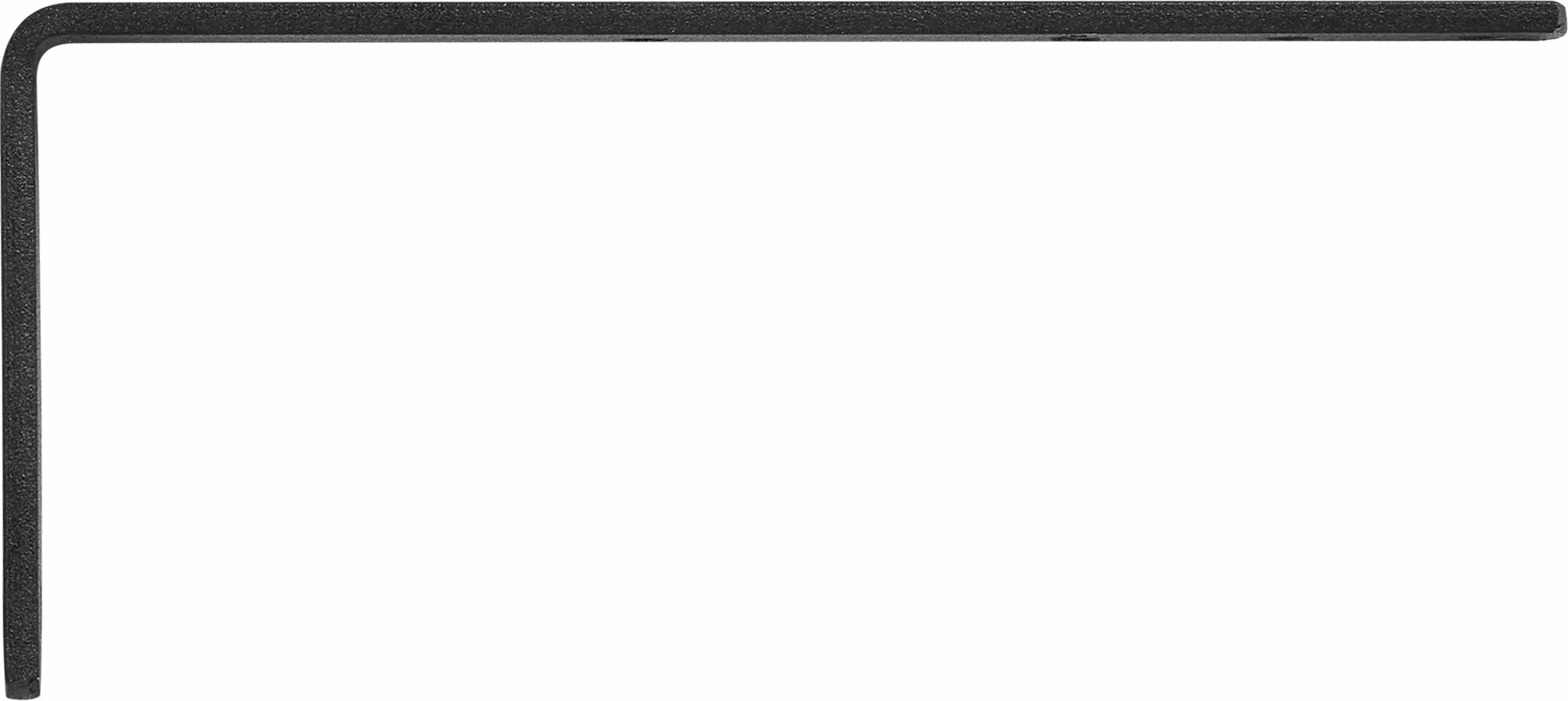 Кронштейн мебельный 4x20x80x180 мм цвет черный - фотография № 2