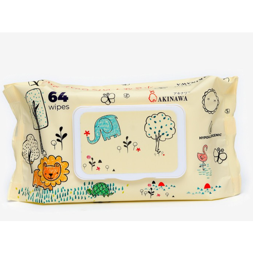 AKINAWA Салфетки влажные детские, 64 шт