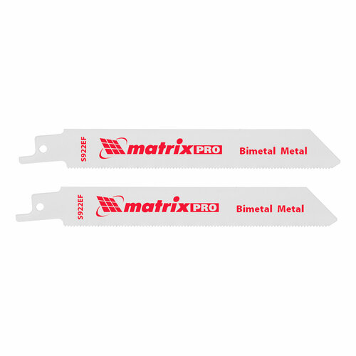 фото Полотна по металлу для сабельной пилы s922ef 125 / 1,4 мм, bimetal, 2 шт matrixpro 782009