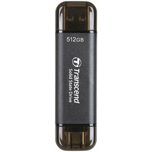 Внешний жесткий диск Transcend USB-C 512Gb серый (TS512GESD310C)