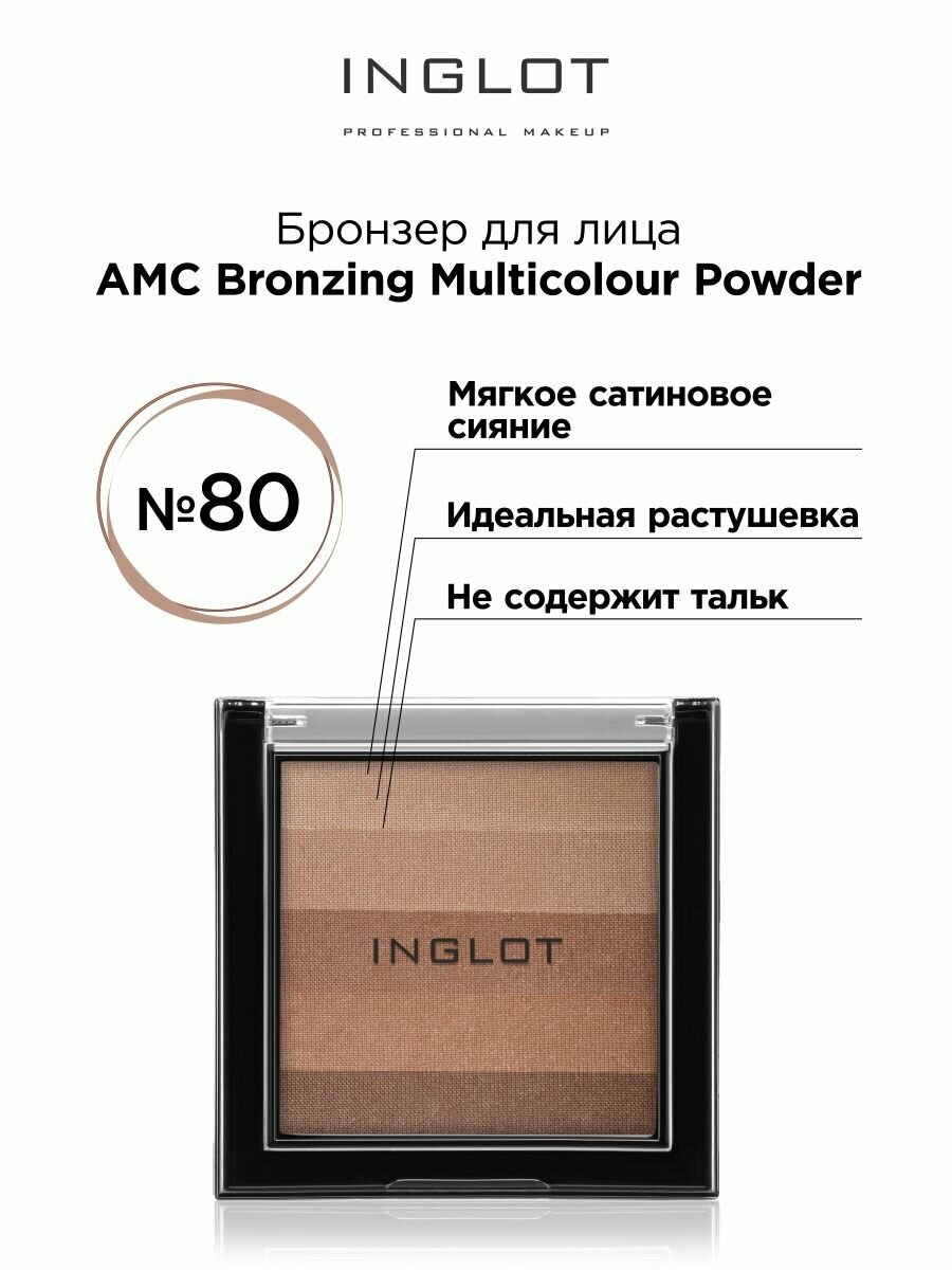 Бронзер для лица INGLOT AMC Bronzing Multicolour Powder 80