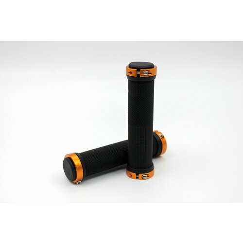 фото Грипсы dream bike sz-165a 130мм two side lock alu black lock-on golden