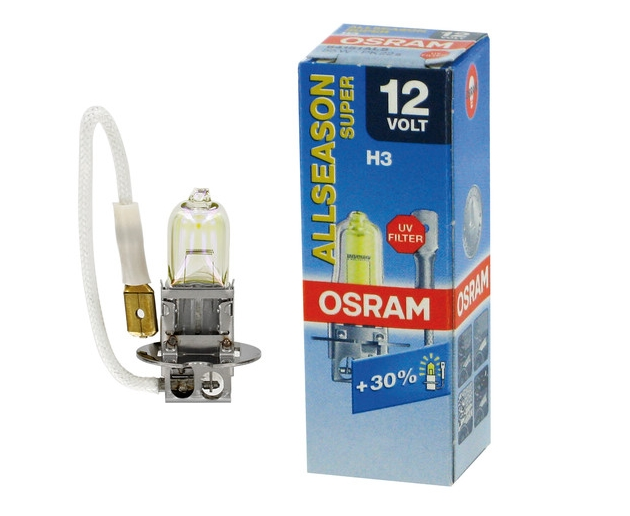 Лампа автомобильная галогенная OSRAM All Season 64151ALS H3 55W PK22s 3200K 1 шт.