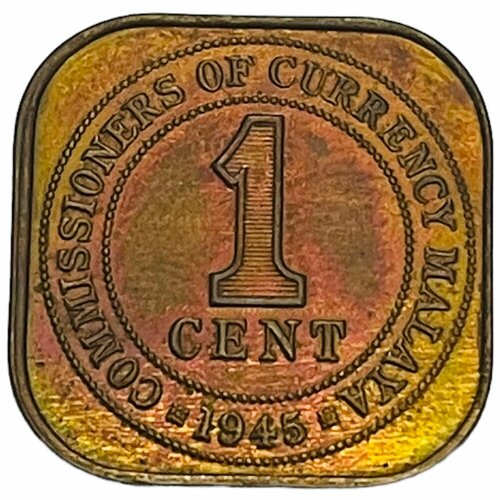 Малайя 1 цент 1945 г. 1 цент 1944 британский гондурас георг vi