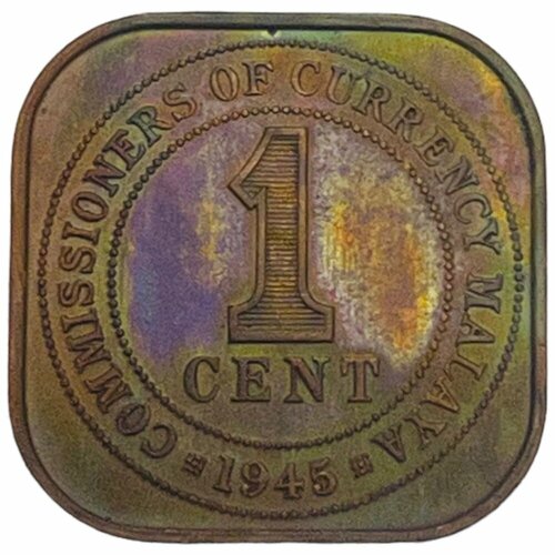 1 цент 1945 цейлон георг vi unc Малайя 1 цент 1945 г. (3)
