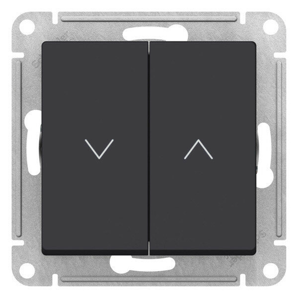 Выключатель для жалюзи 2-клавишный Systeme Electric (Schneider Electric) Atlas Design 10А, шампань - фото №1