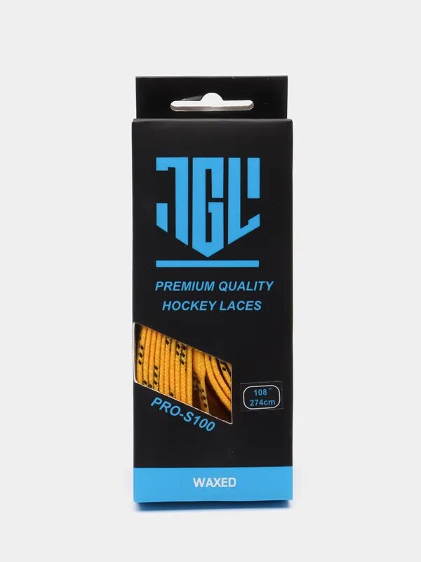 фото 7GL PRO-100 Шнурки хоккейные с пропиткой Hockey Waxed (Черная 330 см )