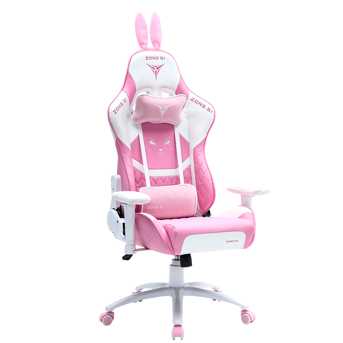 Кресло компьютерное игровое ZONE 51 BUNNY Pink Размеры: Высота 1260мм Глубина 550мм Ширина 710мм