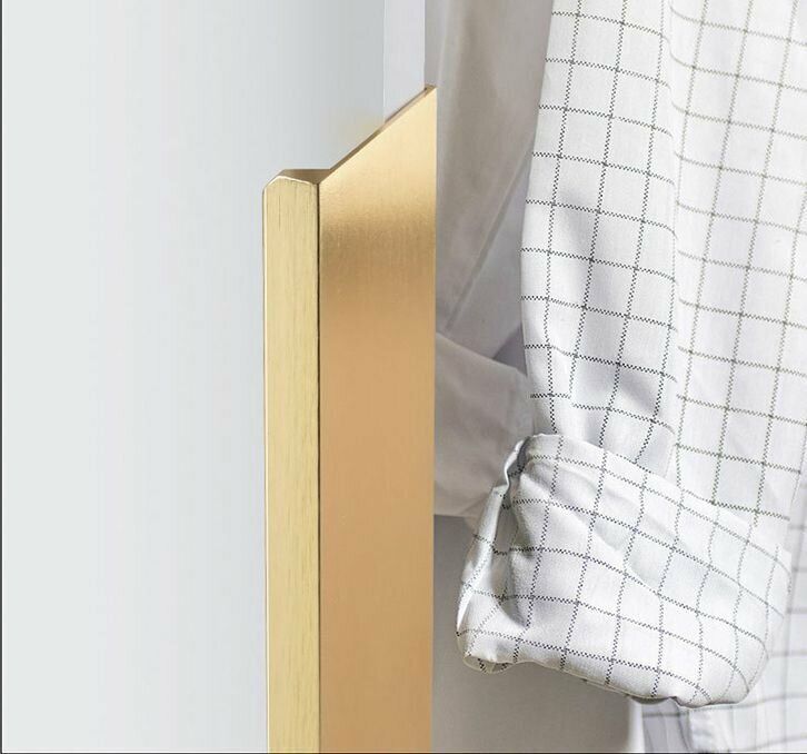 Комплект из 4 шт. Ручки для мебели торцевые золотые для шкафа кухни ящика 300 мм - 224 мм — фото 1