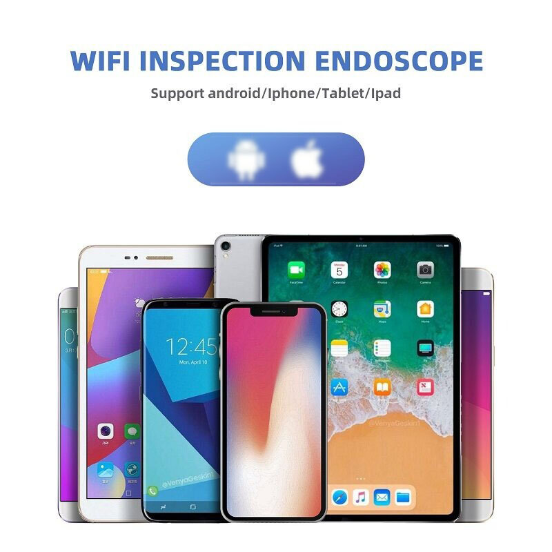 Изображение Wi-Fi эндоскоп для смартфона, водонепроницаемый вай фай эндоскоп, камера 8 мм разрешение: 1280-720 длина кабеля 5 метров