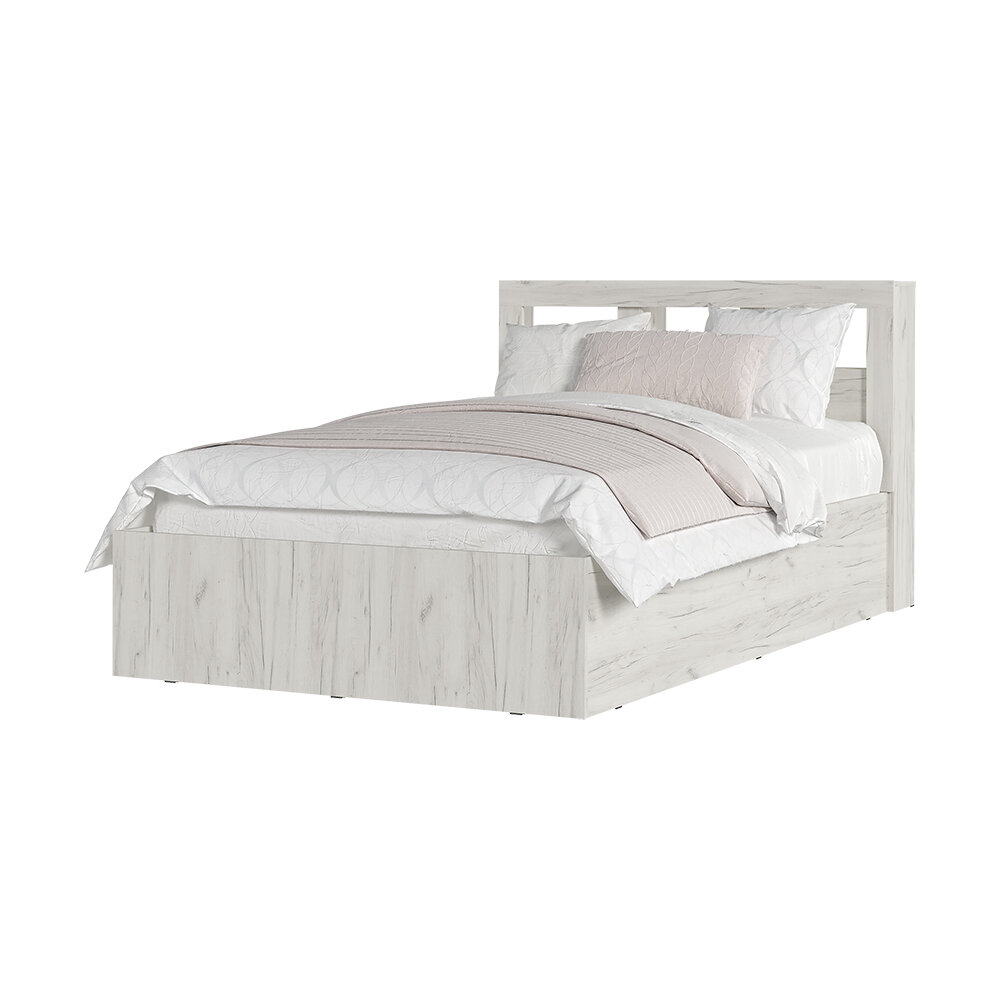 фото Кровать 1,2 СтендМебель Гранд Дуб Крафт Белый