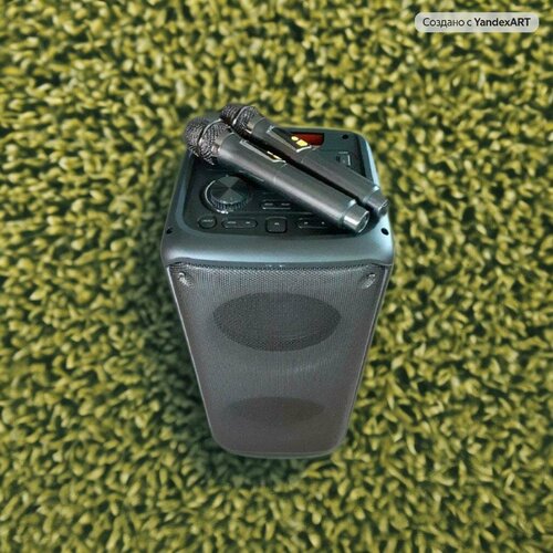 Колонка акустическая портативная Караоке 19081 NEW P M P O 600W 2 микрофона Пульт Bluetooth USB TF AUX Led подсветка 1580000₽
