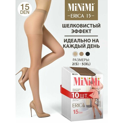 фото Колготки minimi, 15 den, 10 шт., размер 3, бежевый