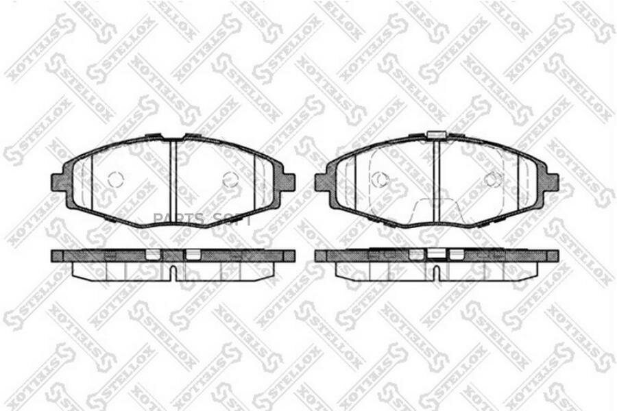 Колодки тормозные дисковые передние, STELLOX 707000BSX