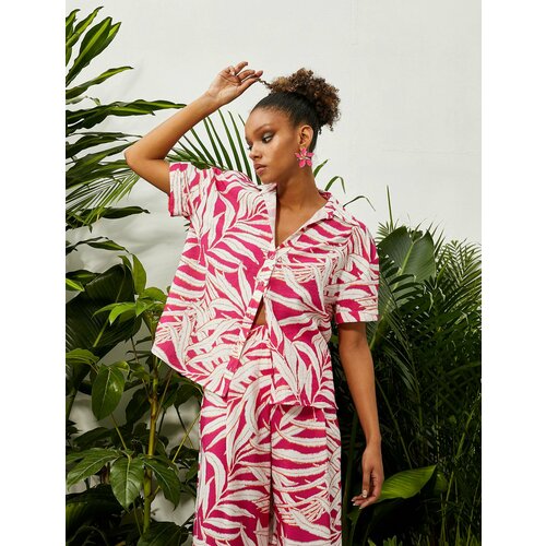 фото Рубашка koton, размер 42, розовый