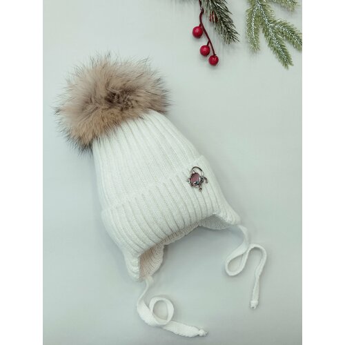 фото Шапка мой ангелок зеленые глазки, размер 48-50, белый