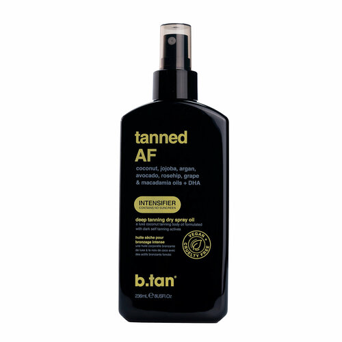 B.TAN, Интенсивное, сухое масло-спрей для загара Tanned AF intensifier tanning oil, 236 мл