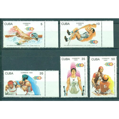 Почтовые марки Куба 1993г. 17-я Центрально-Американская и Карибская игры - Понсе, Пуэрто-Рико Спорт, Бокс MNH