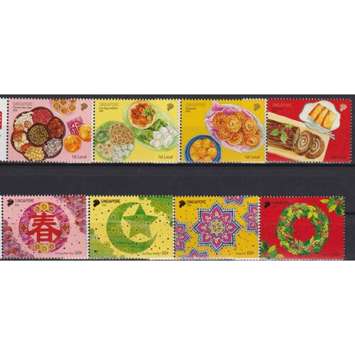 Почтовые марки Сингапур 2018г. Фестивали Коллекции MNH почтовые марки таиланд 2018г символ любви коллекции mnh