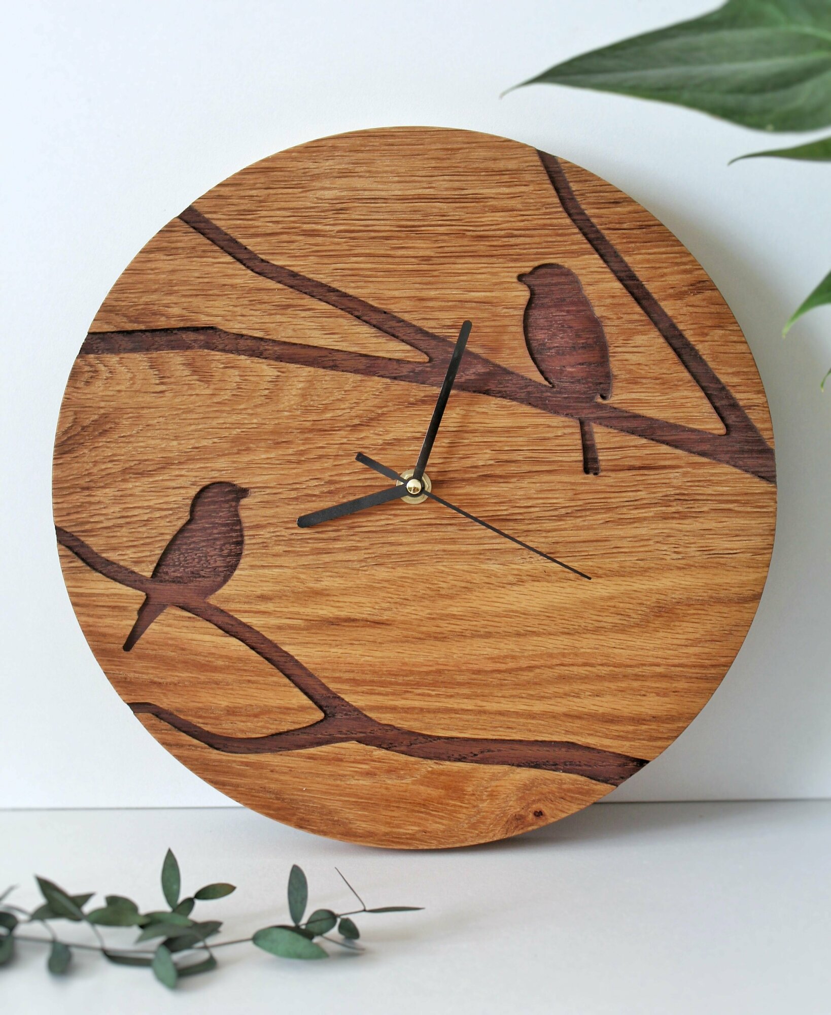 Часы настенные деревянные из массива дуба DANAGI, 29 см