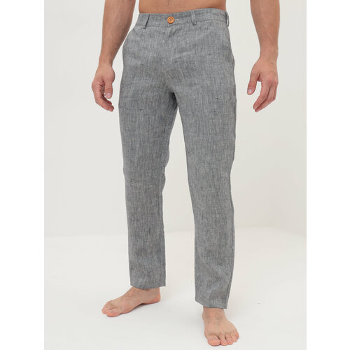 фото Брюки andllyou летняя классика, размер 46, серый