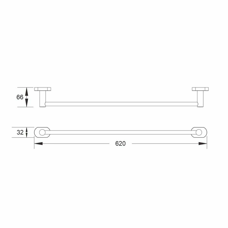 Полотенцедержатель трубчатый Shevanik SG5117 хром — фото 1