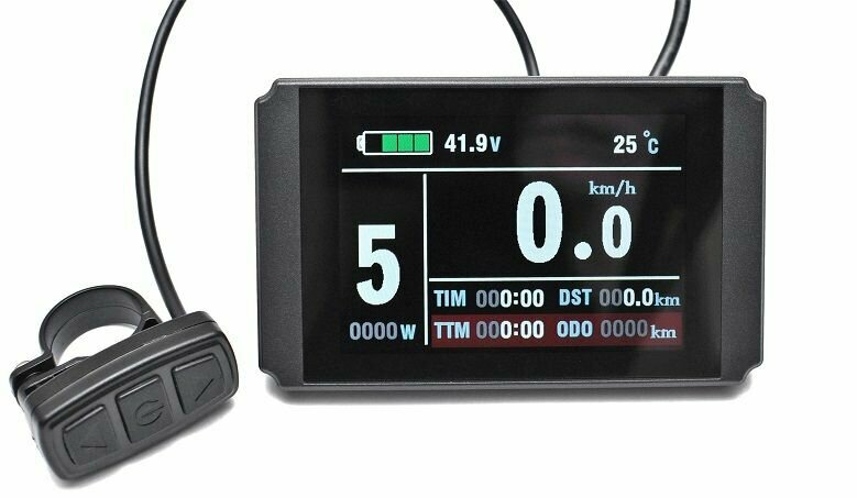 Велокомпьютер для электровелосипеда LCD8H (24V/36V/48V)