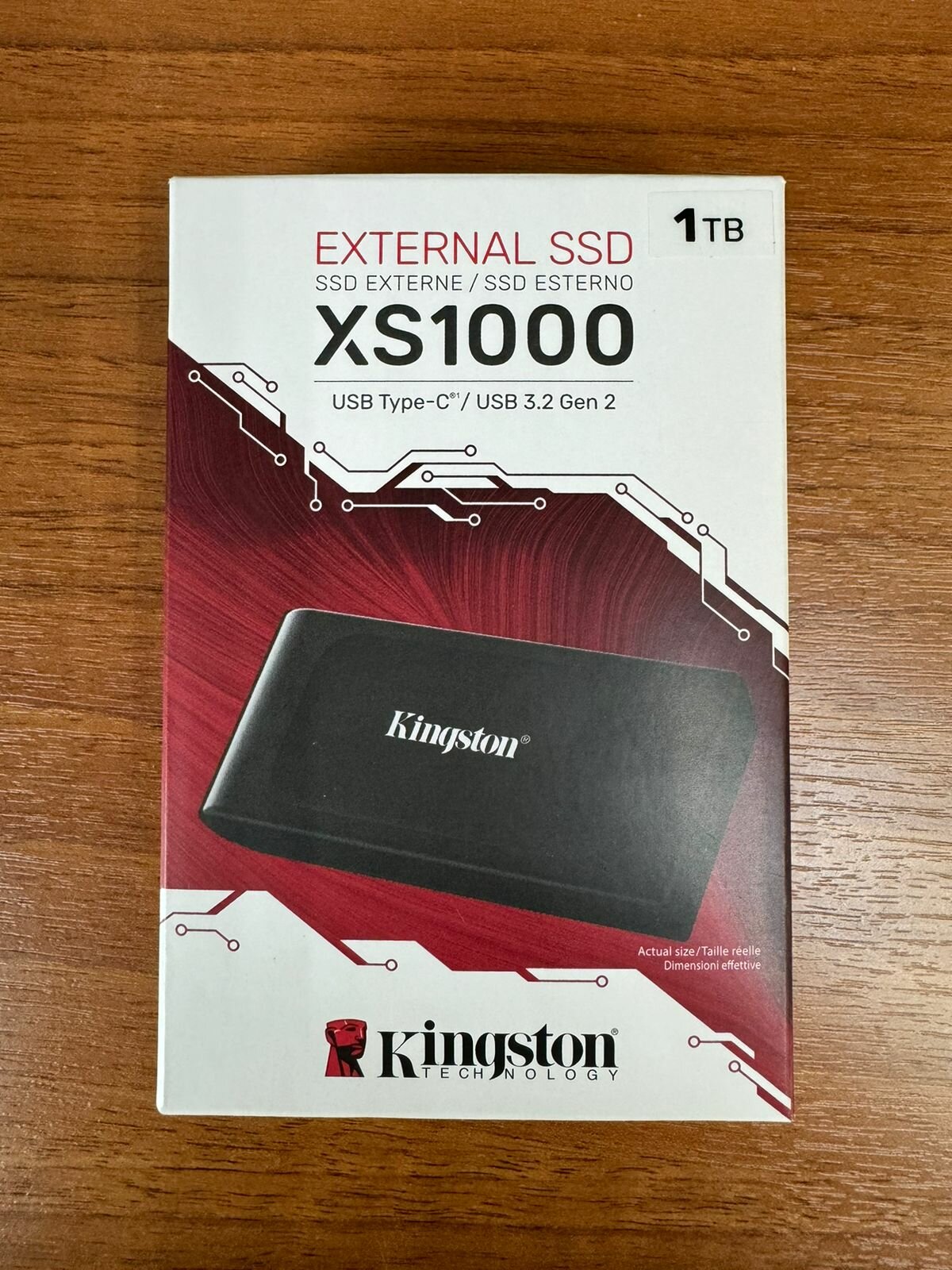 Внешний накопитель SSD KINGSTON XS1000 1TB USB32 Gen 1 (SXS1000/1000G) черный