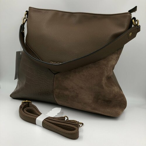 фото Сумка , фактура под рептилию, гладкая, коричневый нет бреда