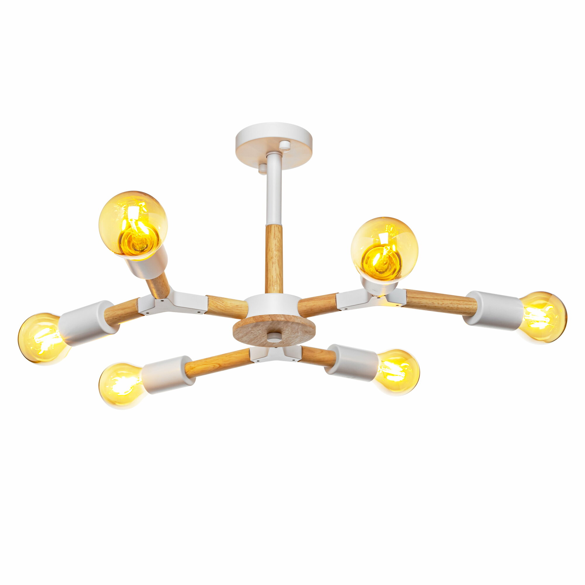 Люстра потолочная Lamplandia L1187-6 MOLECULA WHITE, Е27*6 макс 40Вт