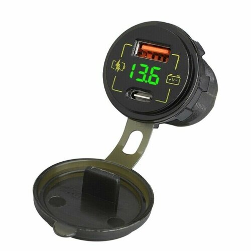 Разветвитель в авто TDS TS-CAU58 Зеленый Врезной 1010₽