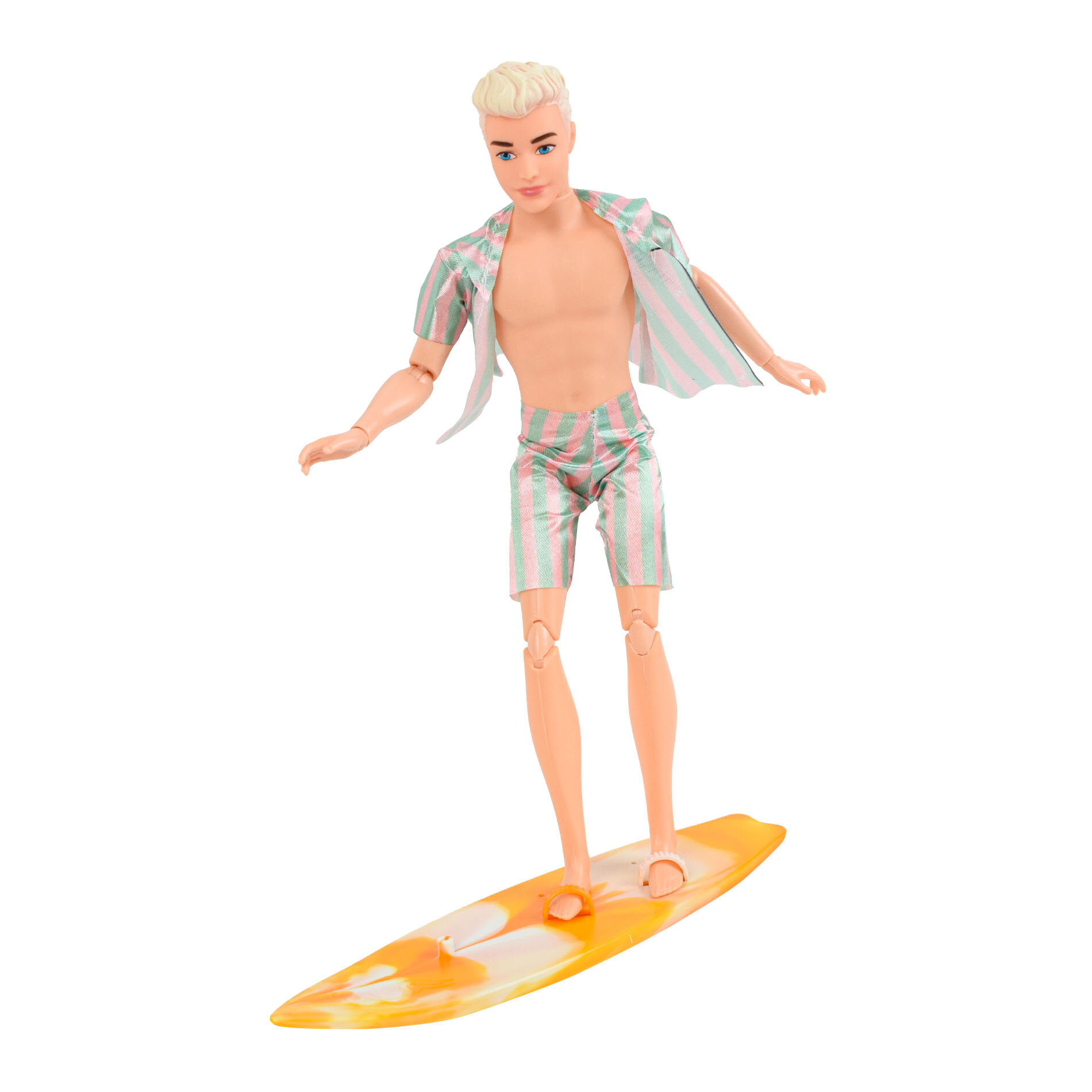 Шарнирная кукла-мальчик "Кен с доской для сёрфинга"
