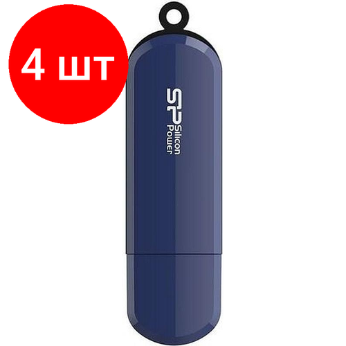 флешка silicon power marvel m01 8 гб 1 шт синий Комплект 4 штук, Флеш-память Silicon Power LuxMini 320 16Gb/USB 2.0/Синий (SP016GbUF2320V1B)