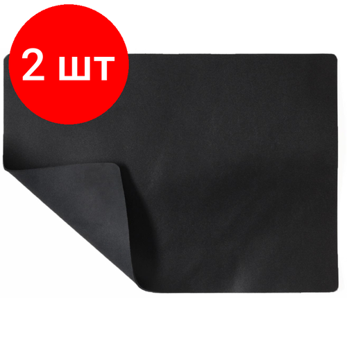 Комплект 2 штук Коврик на стол Attache Selection 30х42см натуральная кожа поливидн черный 2817₽
